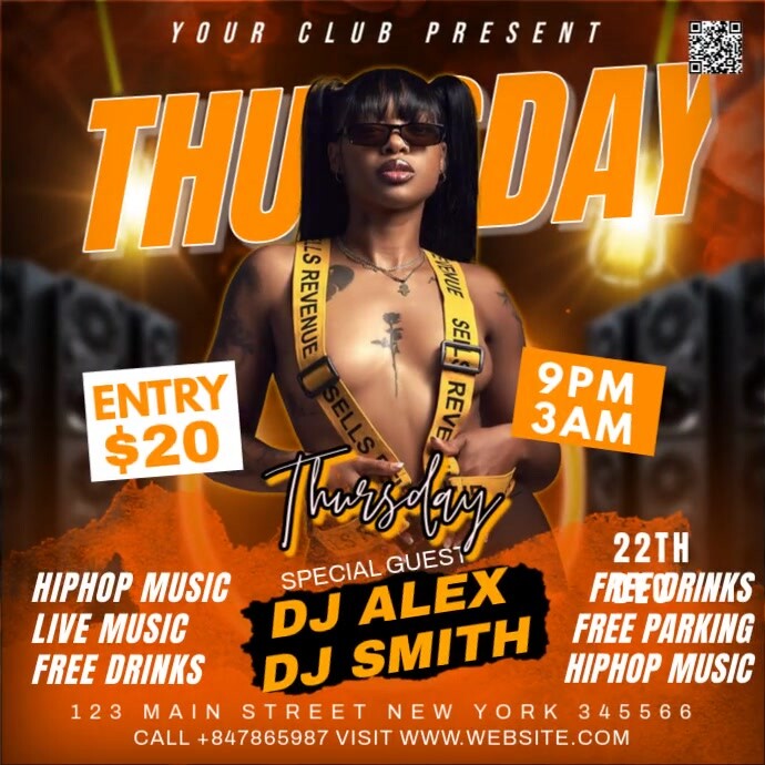 THURSDAY PARTY Template | PosterMyWall