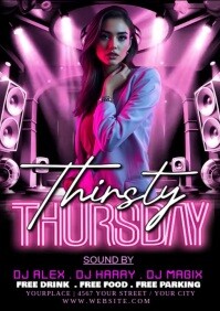 Thursday party A3 template