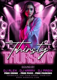 Thursday party A3 template