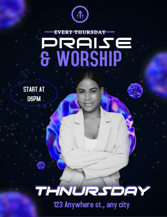 Thursday praise and worship Template | PosterMyWall