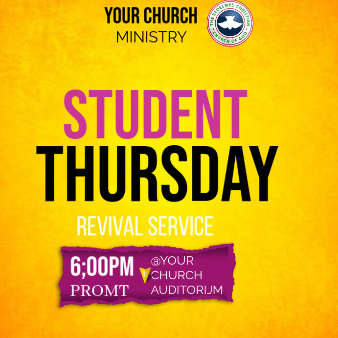 THURSDAY WORSHIP Template | PosterMyWall