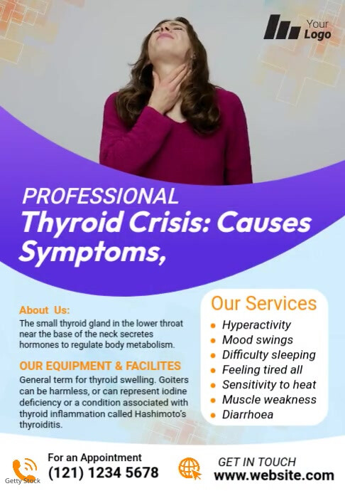 thyroid problem flyers A4 template