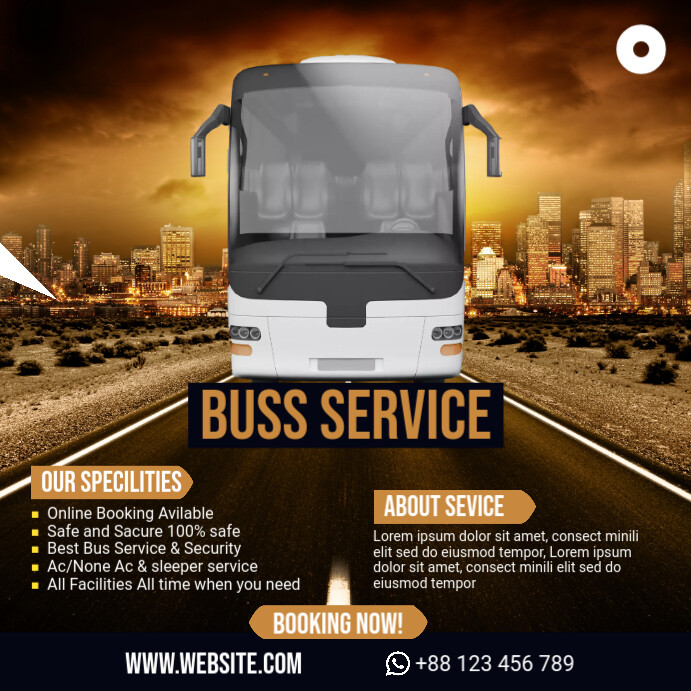 Bus Booking Add Copy of Ticket Booking Ad Design | PosterMyWall