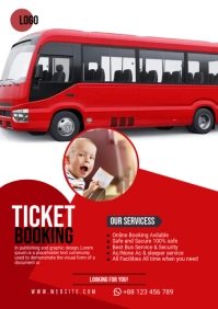 Ticket Booking Ad Design A3 template