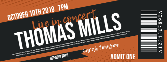 Ticket Fotografia de capa do Facebook template