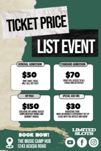 Ticket List Event Poster template