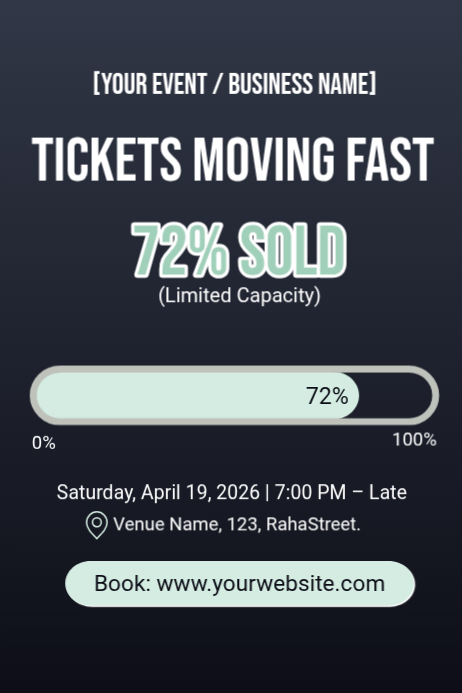 Plantilla de Tickets Moving Fast Template | Editable Event Flyer Canva ...