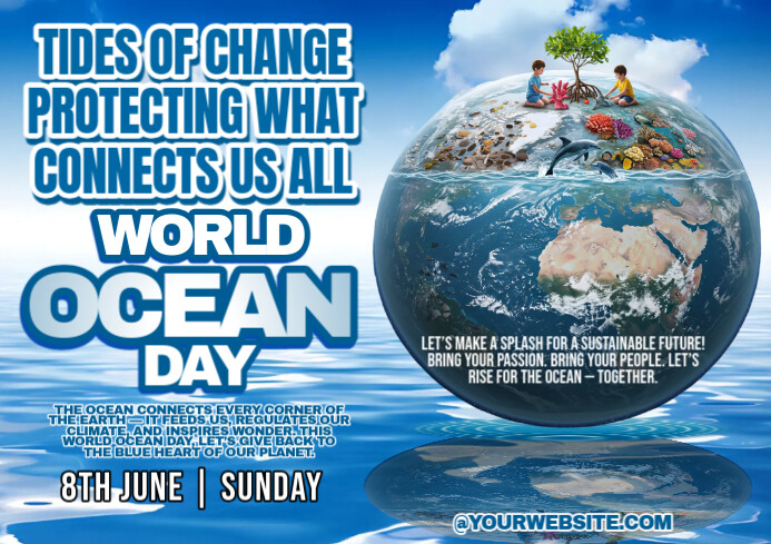 Tides Of Change: Unite For Our Blue Planet Template | PosterMyWall