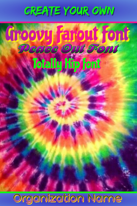 Tie Dye Background Template Affiche