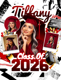 Tiffany Class Of Graduation Poster Flyer (US Letter) template