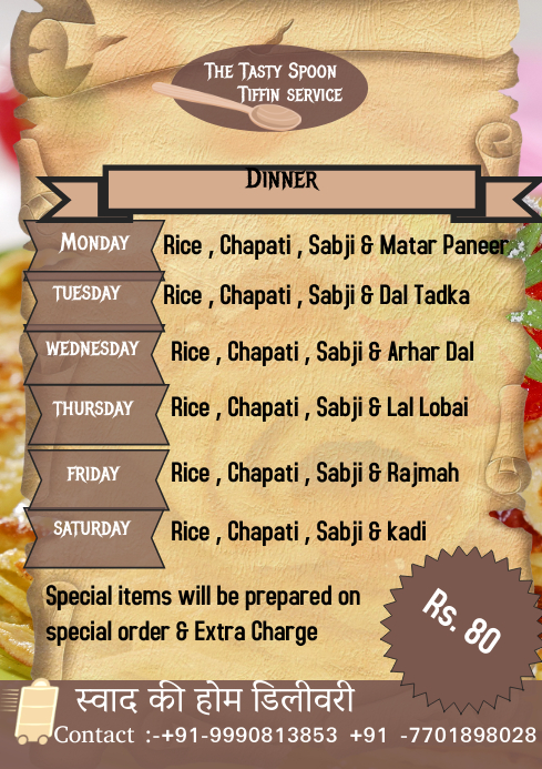tiffin service Template | PosterMyWall