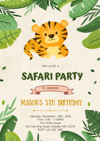 9 290 Jungle Birthday Invitation Customizable Design Templates Postermywall