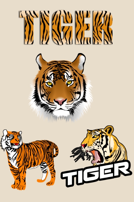 tiger Poster template