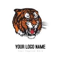 Tiger Head Illustration Logo template