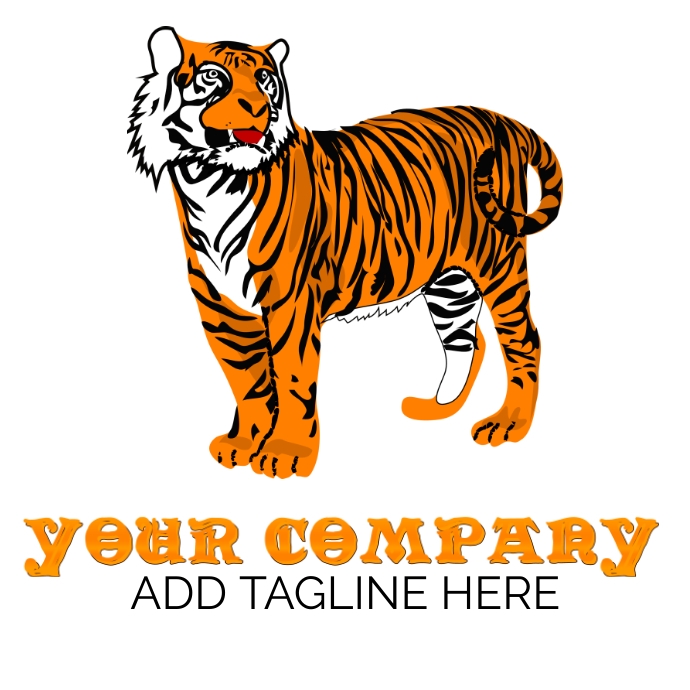 Tiger nft Logo Design, tiger logo design template