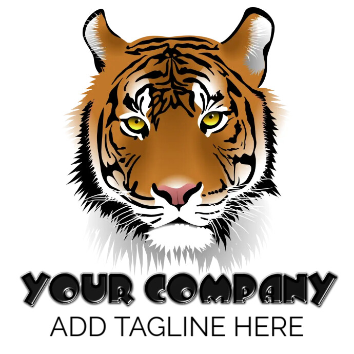 Tiger nft Logo Design, tiger logo design template