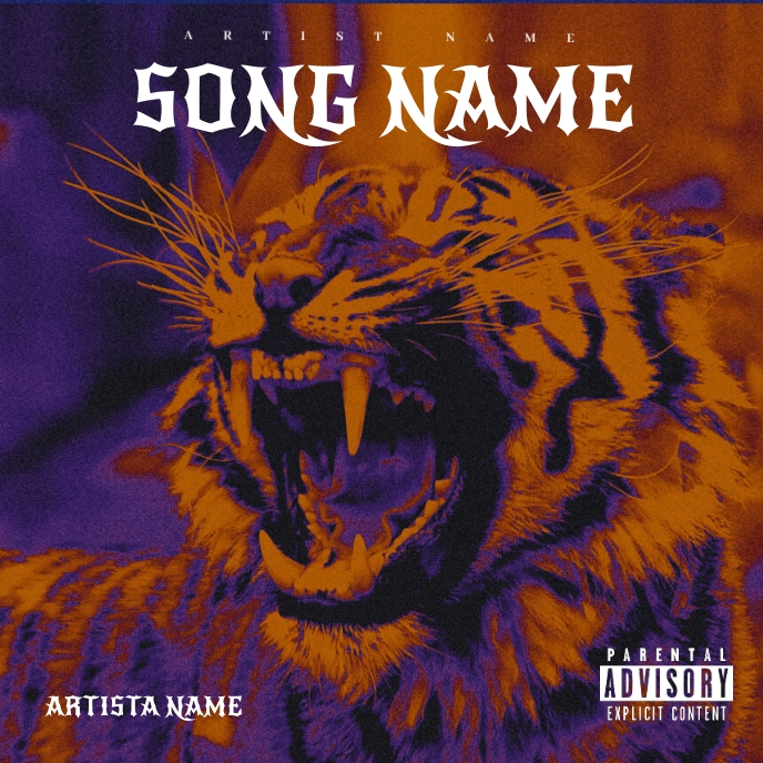 Copy of tiger rap mixtape cover art design template | PosterMyWall