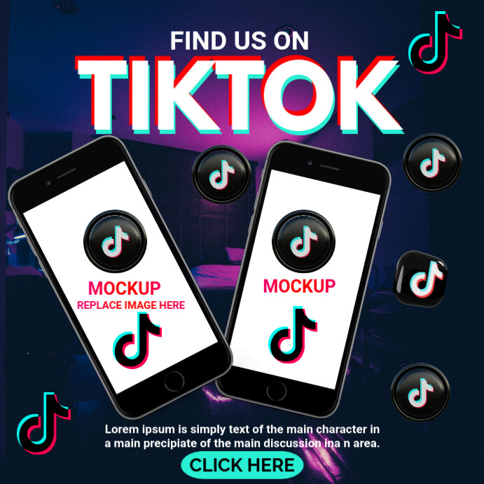 tik tok ad flyer template Instagram-opslag