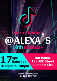 15 400 Tik Tok Birthday Invitation Template Customizable Design Templates Postermywall 15 400 Tik Tok Birthday Invitation Template Customizable Design Templates Postermywall