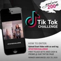Tik tok challenge design template instagram Carré (1:1)