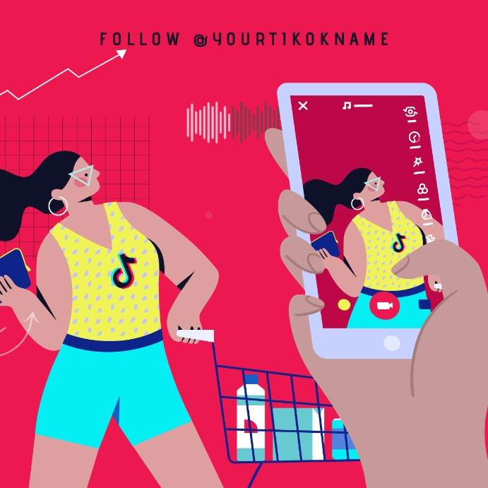 tik tok profile ad Template PosterMyWall