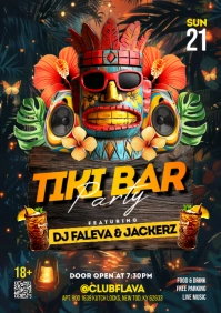 Tiki Bar Party A5 template