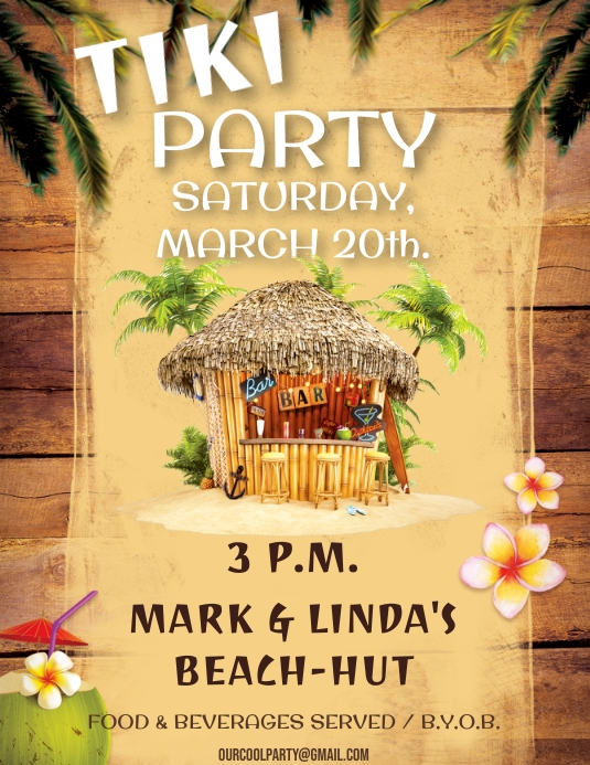 TIKI PARTY Template PosterMyWall