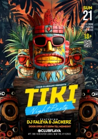 Tiki Party A5 template