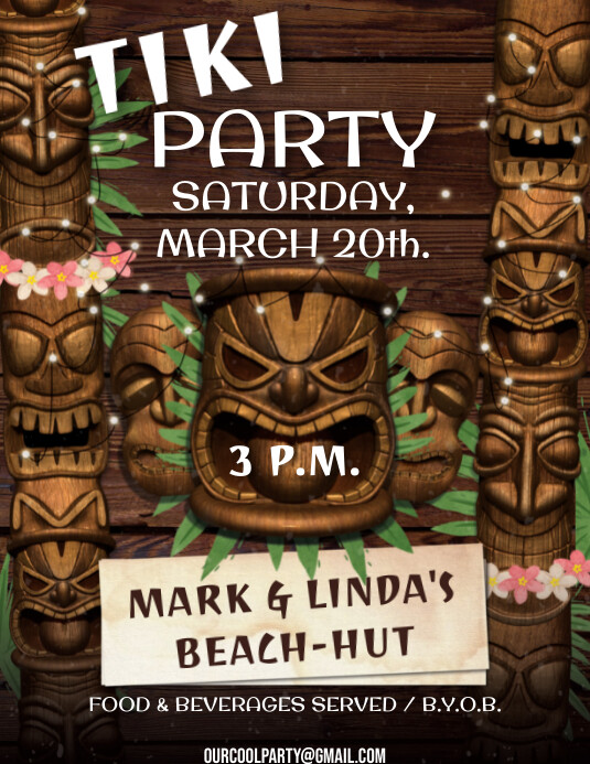 TIKI PARTY Template PosterMyWall