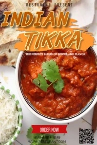 tikka masala ad Poster template