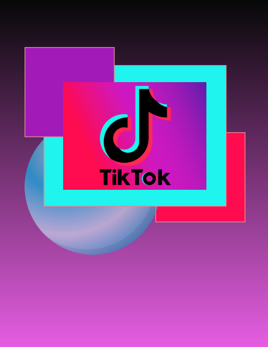 TikTok Background Volante (Carta US) template