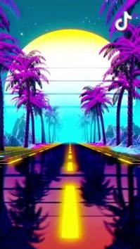 TikTok Background Video Template 数字显示屏 (9:16)