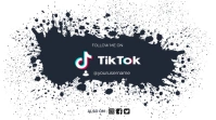 Tiktok background with paint splash Prezentacja (16:9) template