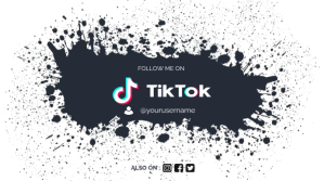 Tiktok background with paint splash Presentasi (16:9) template