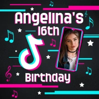 TikTok Birthday Instagram Post template