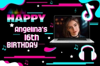 TikTok Birthday Poster template