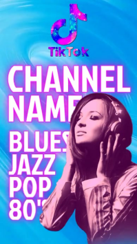 Tiktok Channel Video Background Digital Display (9:16) template