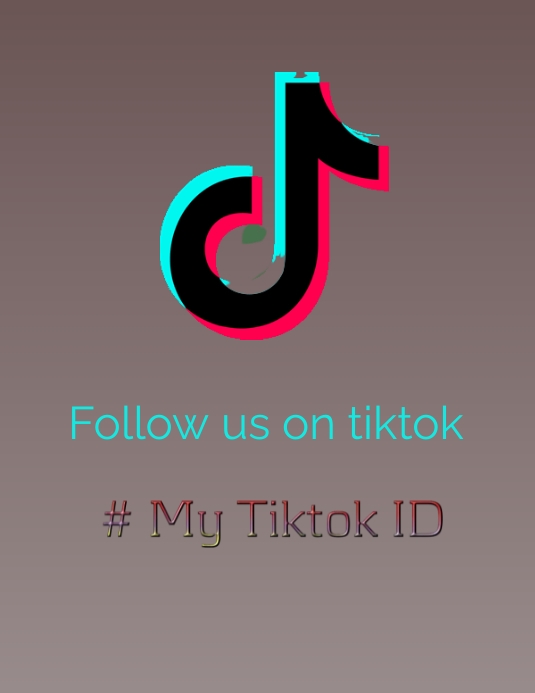 TIKTOK Flyer (format US Letter) template