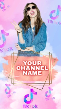 Tiktok Female Profile Photo Template Digital Display (9:16)