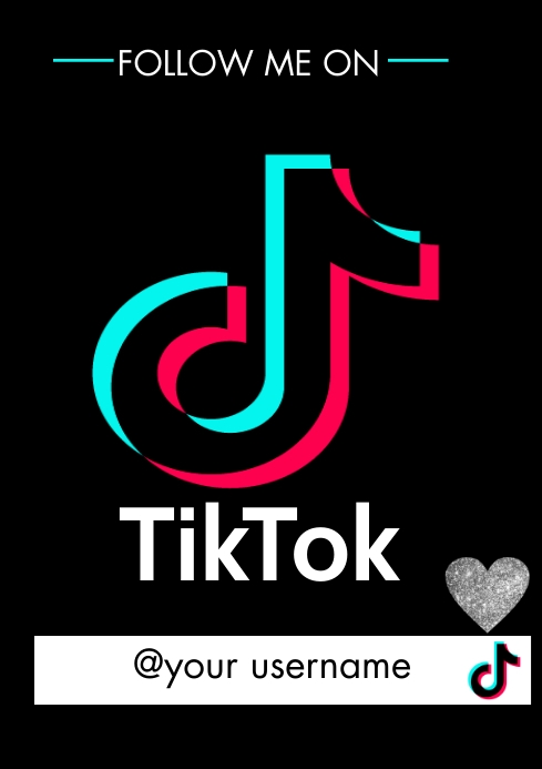 Tiktok Flyer Temlate, Tiktok A3 template