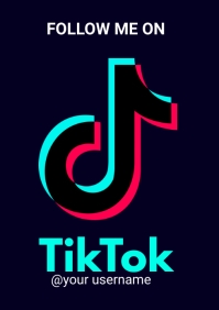 Tiktok Flyer Template, Tiktok A3