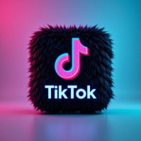 Tiktok Logo Design Instagram Post template