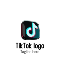 TikTok logo Logotyp template