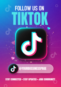 Tiktok Social Media Promotion A4 template