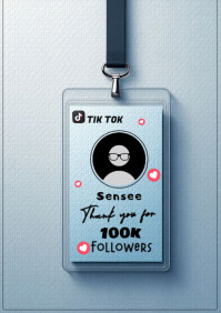 tiktok thank you card A4 template
