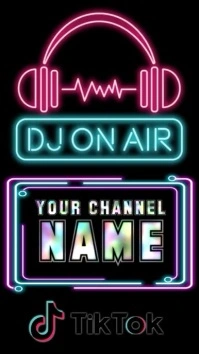 TikTok video background 数字显示屏 (9:16) template