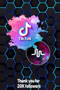 TikTok videos (1) Poster template