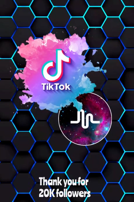 TikTok videos (1) Poster template