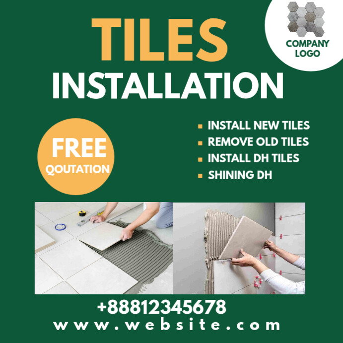 Tiles installation Template | PosterMyWall