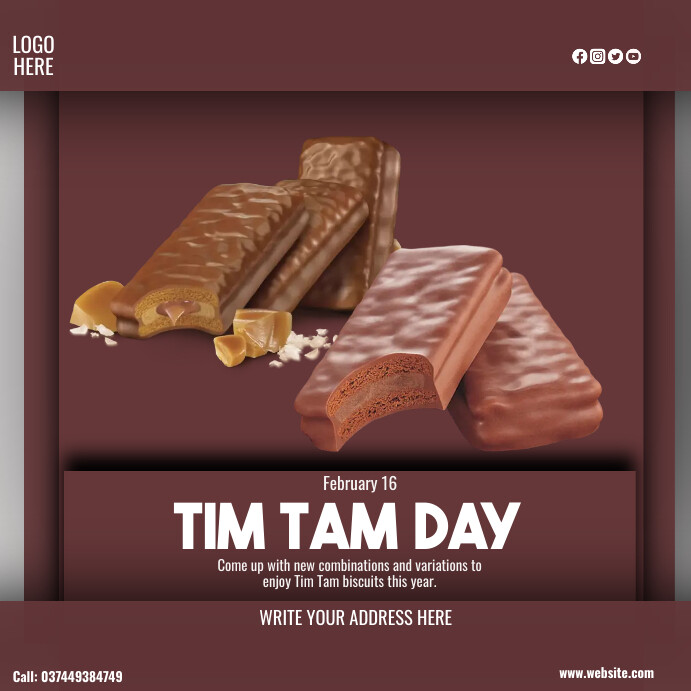 tim tam day Template | PosterMyWall